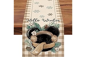 Hello Winter Cartoon Disney Table Runner