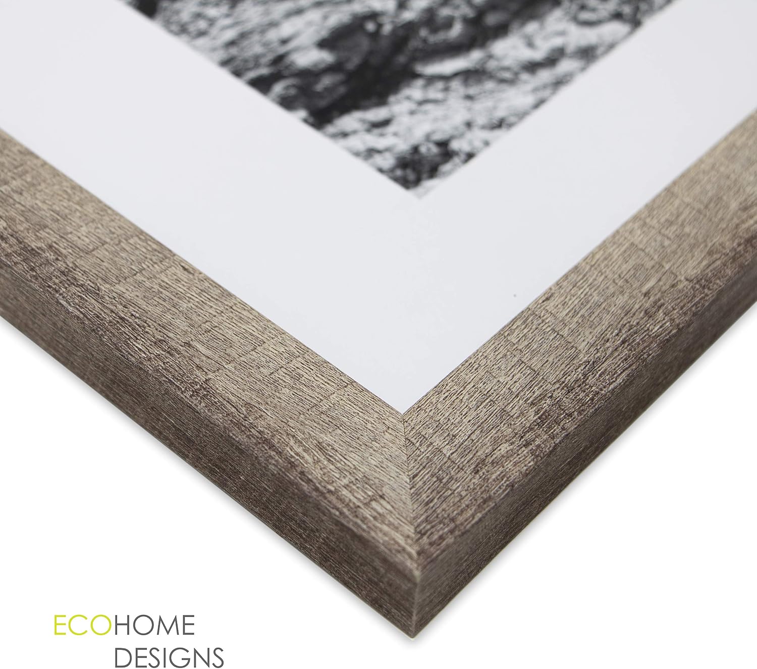 EcoHome 16x20 Frame Rustic Brown - Matted to 11x14 Picture, Frames