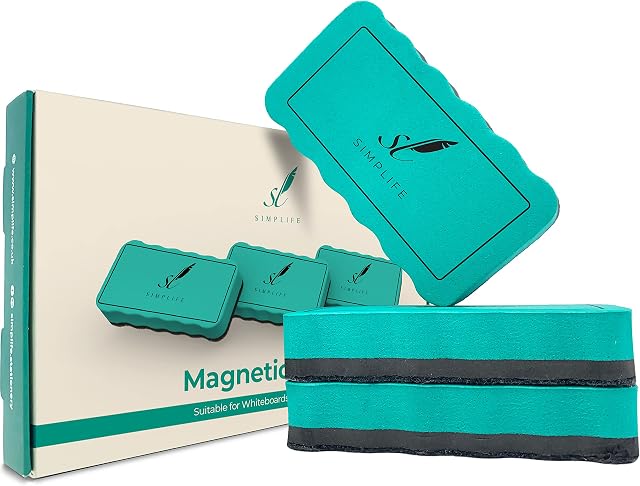 PROWIPE - 3 Pack - Magnetic Whiteboard Erasers Set - Small Size Washable Wipers Dry Erase - White Board Rubber Multipack