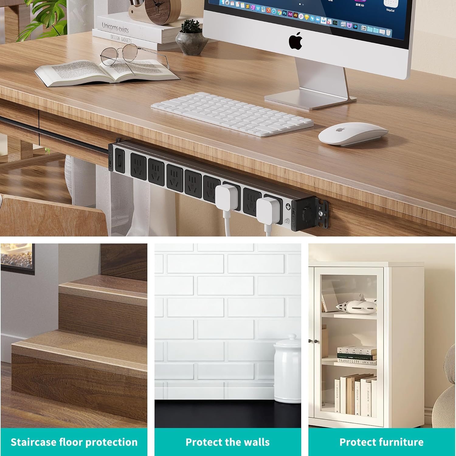 30x30mm Self Adhesive Corner Guard, 8pcs 39.4" Wall Corner Protector Strip, Flexible PVC Edge Trim, Peel and Stick Corner Protection for Furniture, Wall Edges & Table Corners