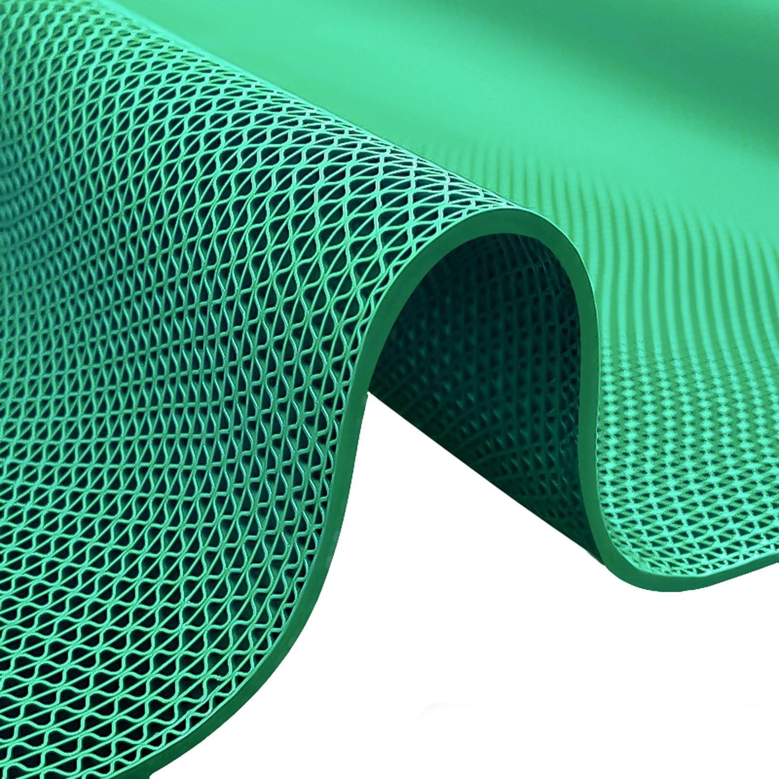MBBTAG Outdoor Rubber Mats with Drainage, Pool Mats for Floor, Freely Cut, PVC Pool Non Slip Mat, Non-slip Drainage Floor Mat, Not Easy to Deform, Suitable for Swimming Pools/balconies/garages(Green,1