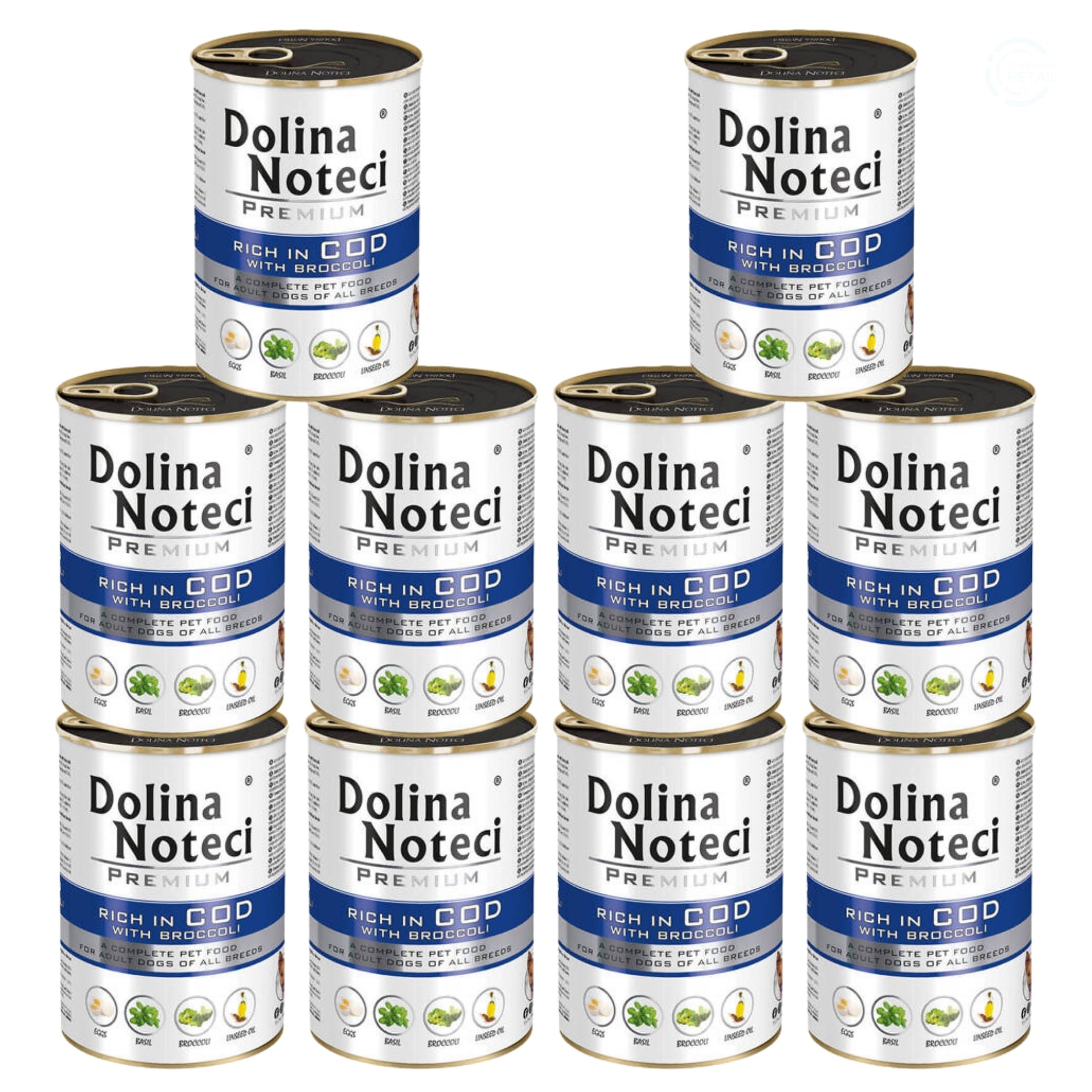 Dolina Noteci Premium Adult Wet Dog Food with Trout, Complete Dog Food, Gluten-Free (10x400g)