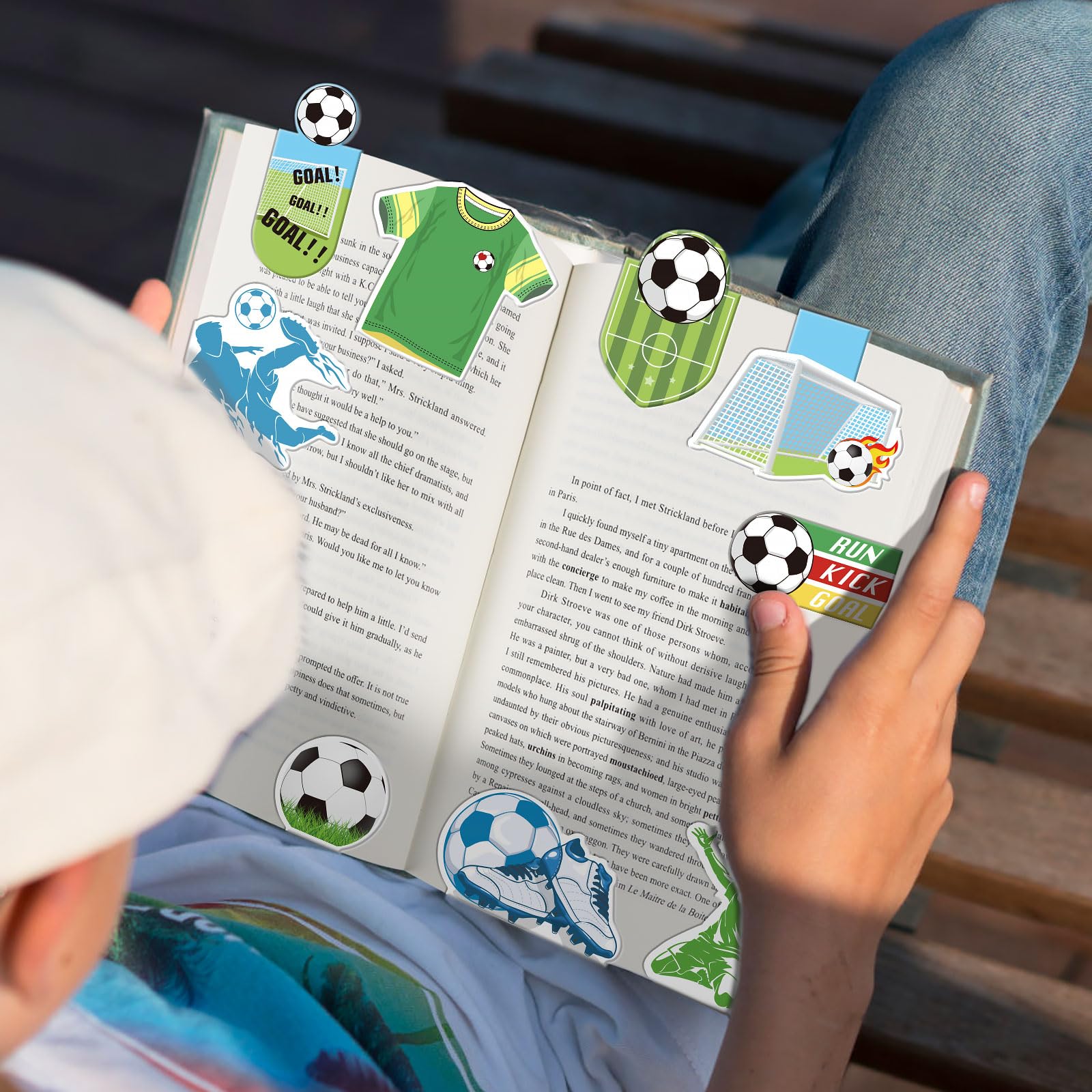 LPZMPZ 15 Stück Fußball Magnet-Lesezeichen – Buntes Set Für Kinder, Jungen & Mädchen, Als Geschenk Oder Mitgebsel