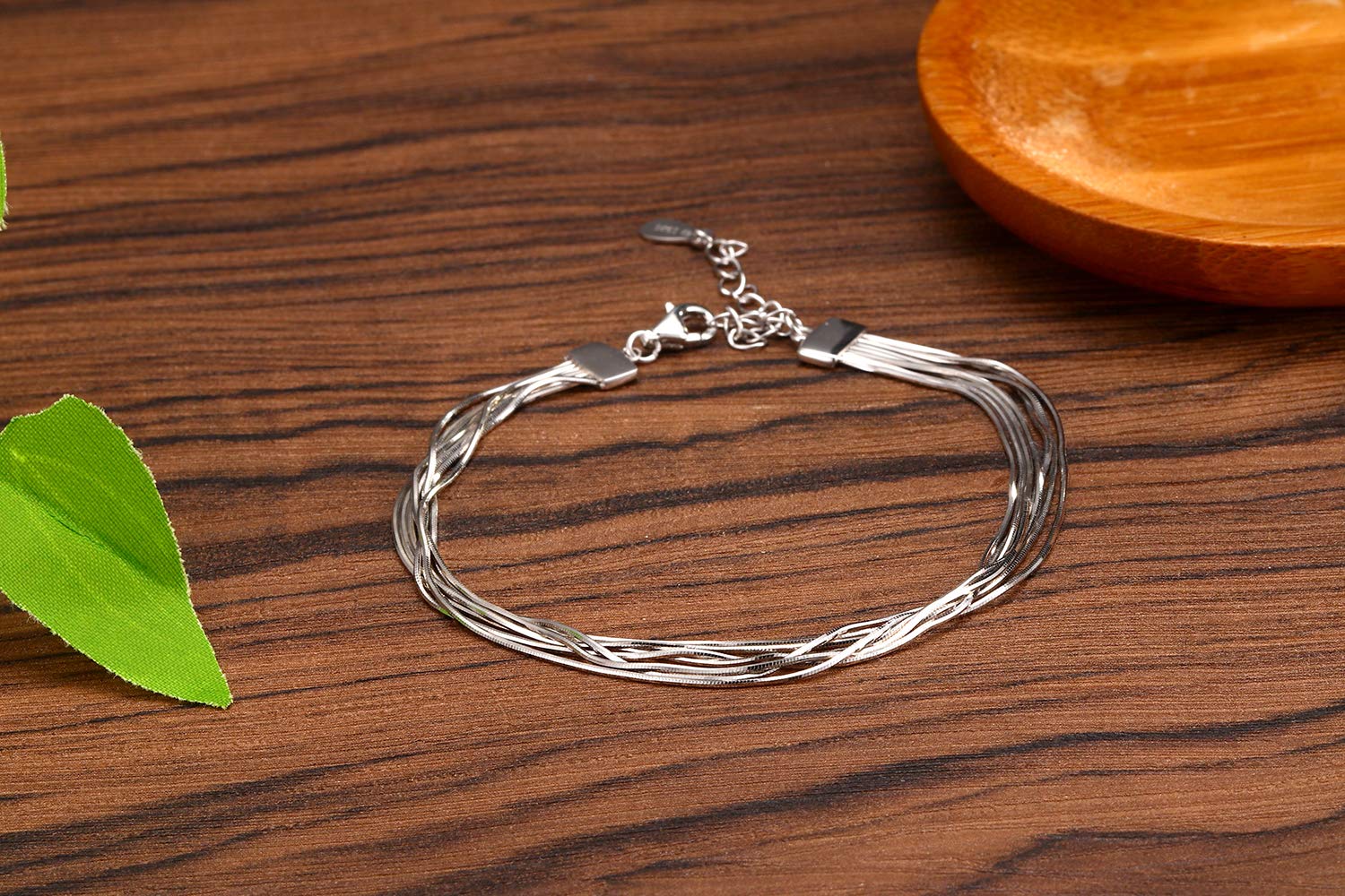 SLUYNZ Pulsera de Eslabones Elegantes de Plata de Ley 925 para Mujeres Adolescentes Niñas Pulsera de Serpiente