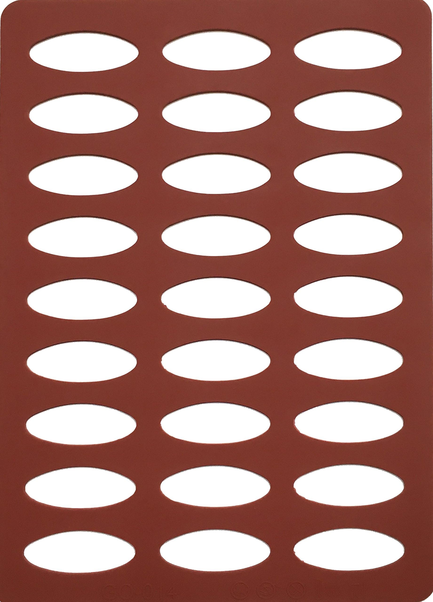 Chocolate Stencil (Silicone Chablon Mat/Mould) - Oval
