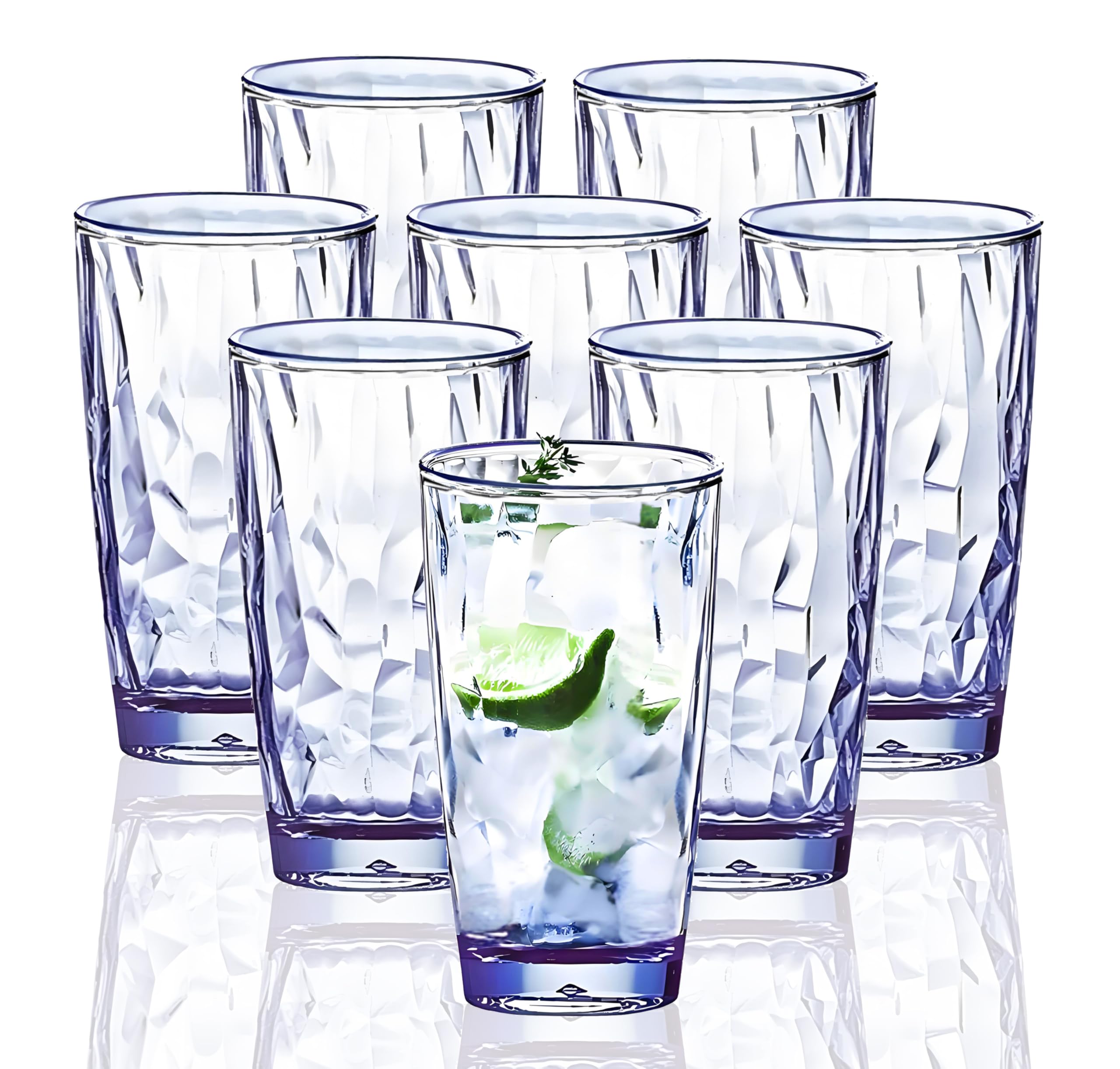 Amazon.com | VEILEDGEM 15Oz Shatterproof Tritan Drinking Glasses