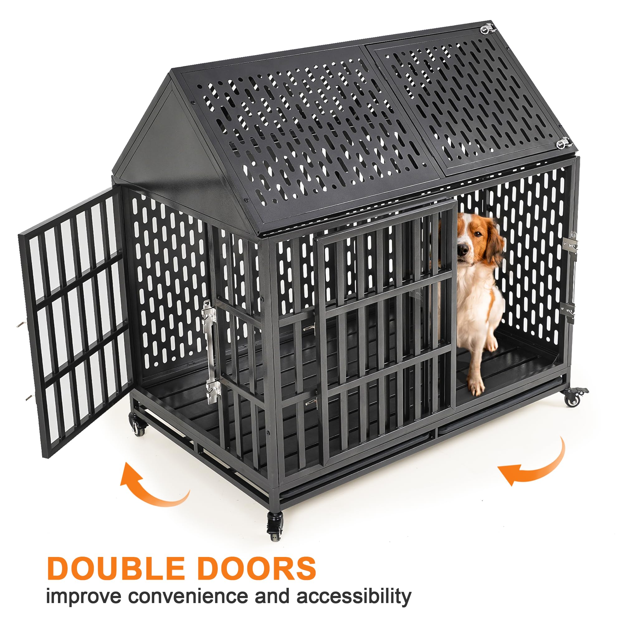 Dog Crates For Large Dogs BOLDBONE 48/42/38 Inch Heavy Duty