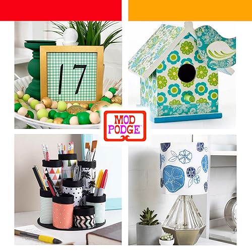 Miniatura 4 de Mod Podge - Paquete con esmalte y mate medio de 8 onzas, 3 brochas de espuma, rodillo para entintar de 4 pulgadas, sellador impermeable