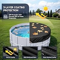Vista 28 de LXKCKJ Cubierta de Piscina Redonda de 6 Pies, Cubiertas Solares para Piscinas Sobre el Suelo, Cubiertas de Piscina de Tanque de Almacenamiento