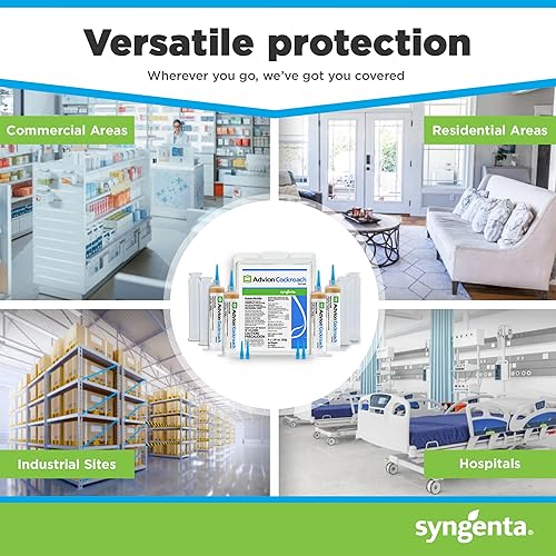 Miniatura 8 de advion 383920 4 tubos y 4 émbolos cucaracha control de plagas de cucaracha color marrón