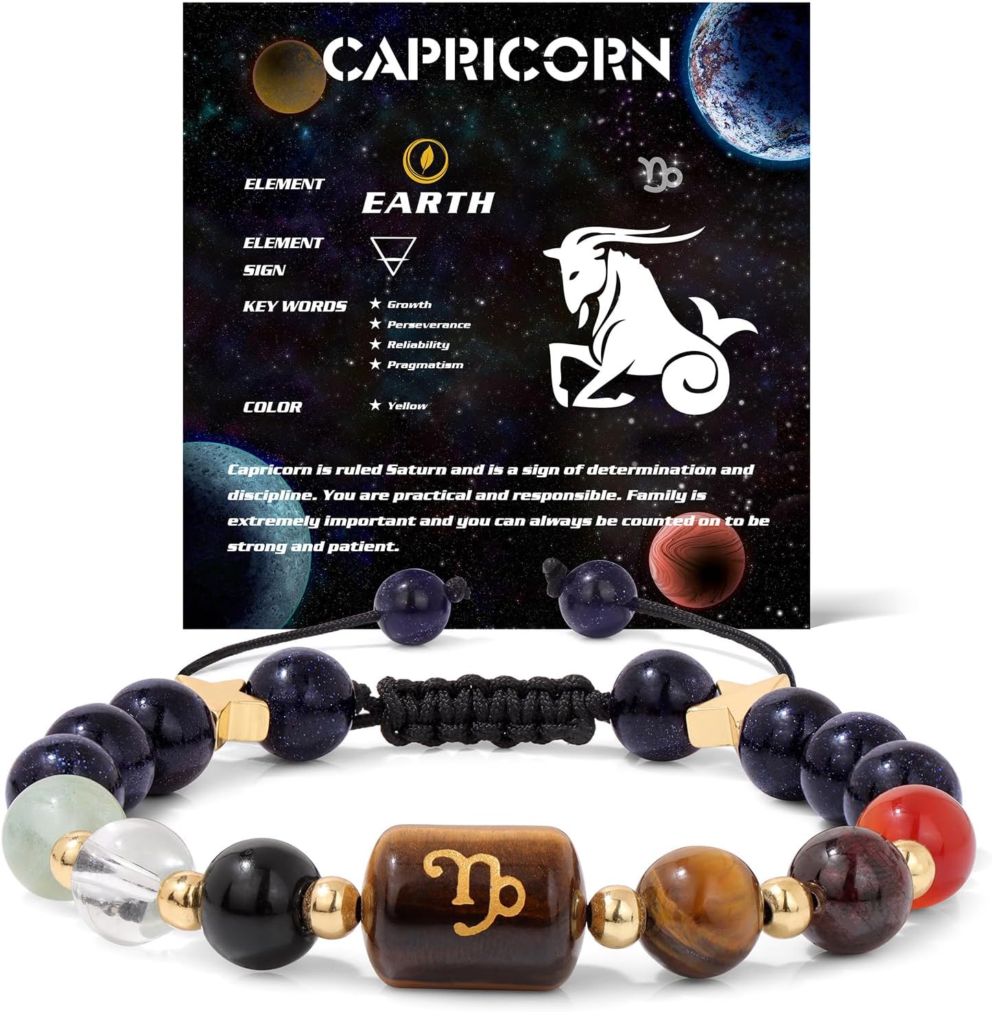 GolbalJew Zodiac Bracelets for Women 12 Constellations Healing Crystal Stone Beads Bracelet Birthday Zodiac Gifts Horoscope Spiritual Bracelet