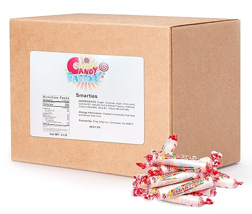 Miniatura 2 de Sarah's Candy Factory Smarties Candy Rolls - Caramelos duros a granel de tamaño familiar en caja, 5 libras