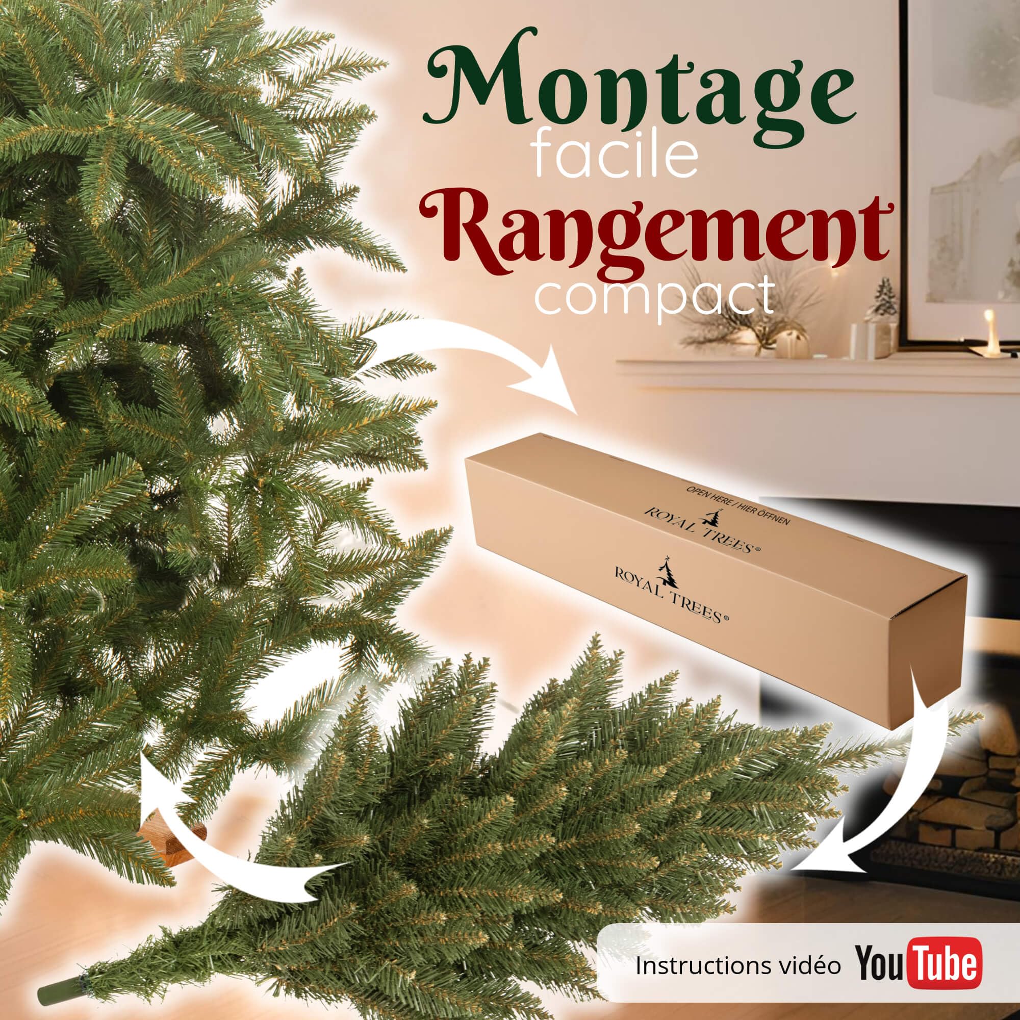 Sapin de Noël artificiel en épicéa du Caucase - 220 cm