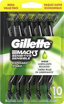 Amazon.com: Gillette Mach3 Sensitive Razors for Men, Men's
