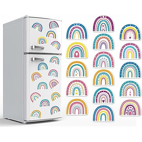Whaline Rainbow Magnets 16 Boho Fridge Decor