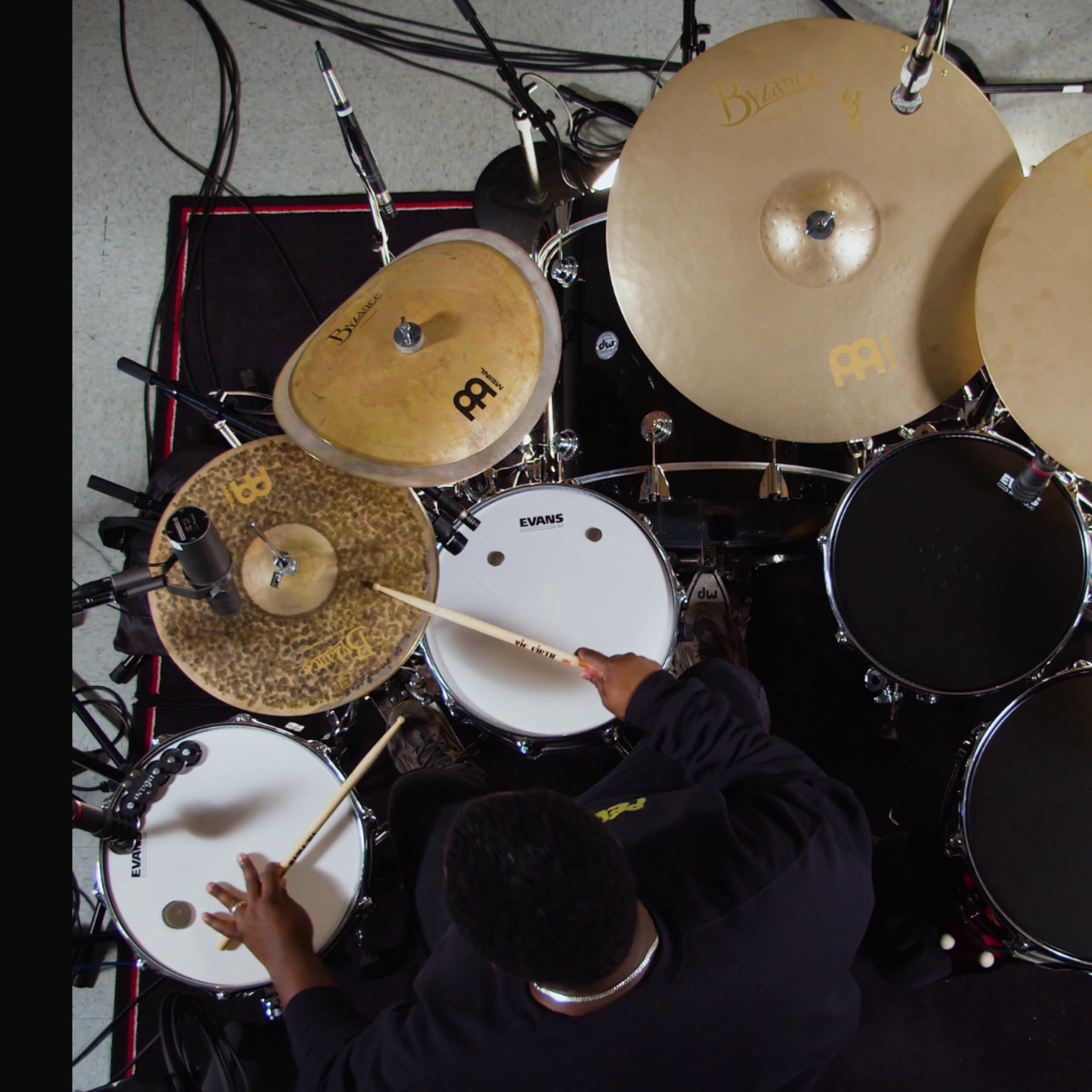 Meinl Cymbals Byzance Extra Dry Cymbales Hihat Medium Thin 16 pouces (40,64cm) pour Batterie - B20 Bronze, Finition Brute et Traditionnelle (B16EDMTH)