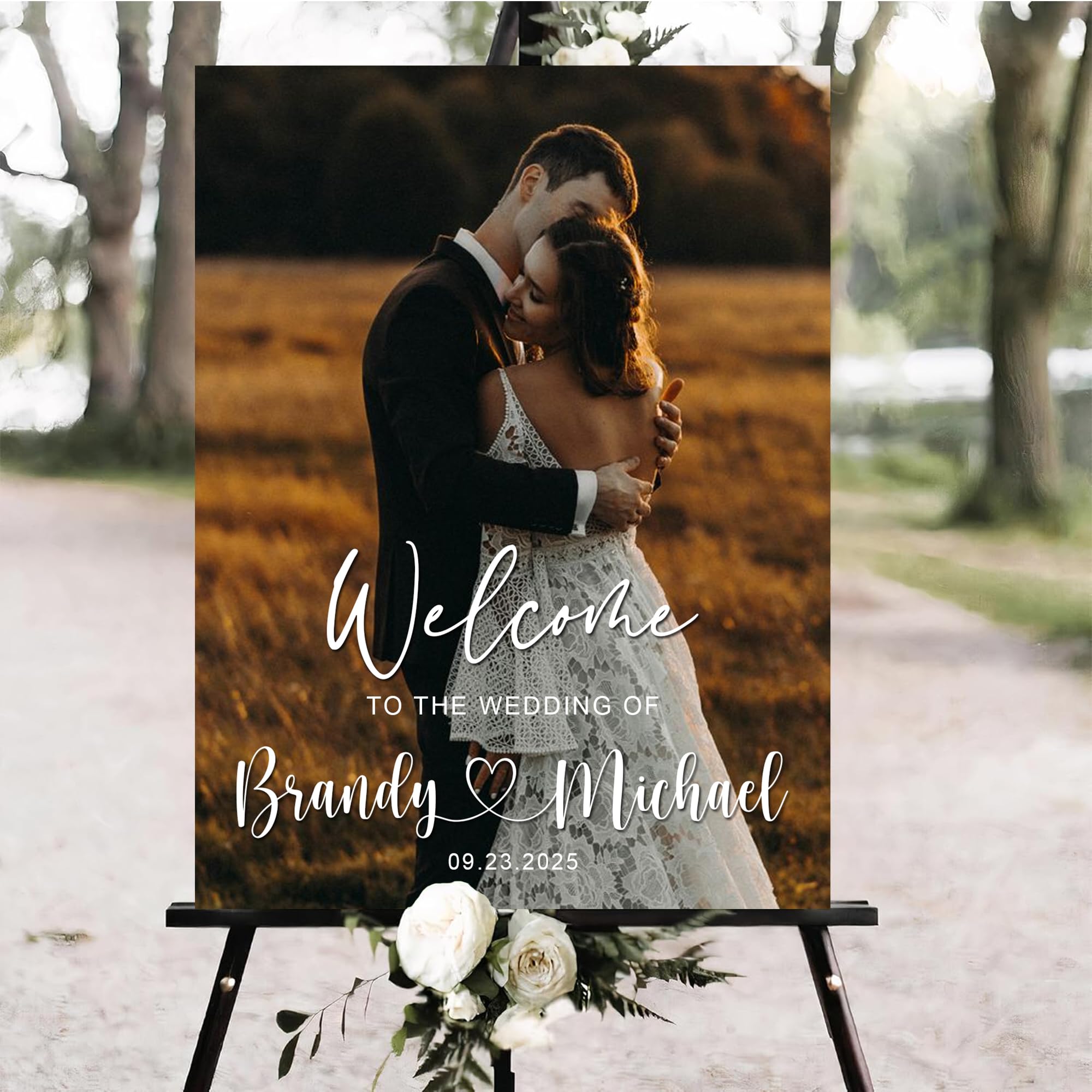 Amazon.com: Personalized Wedding Welcome Sign with Photo
