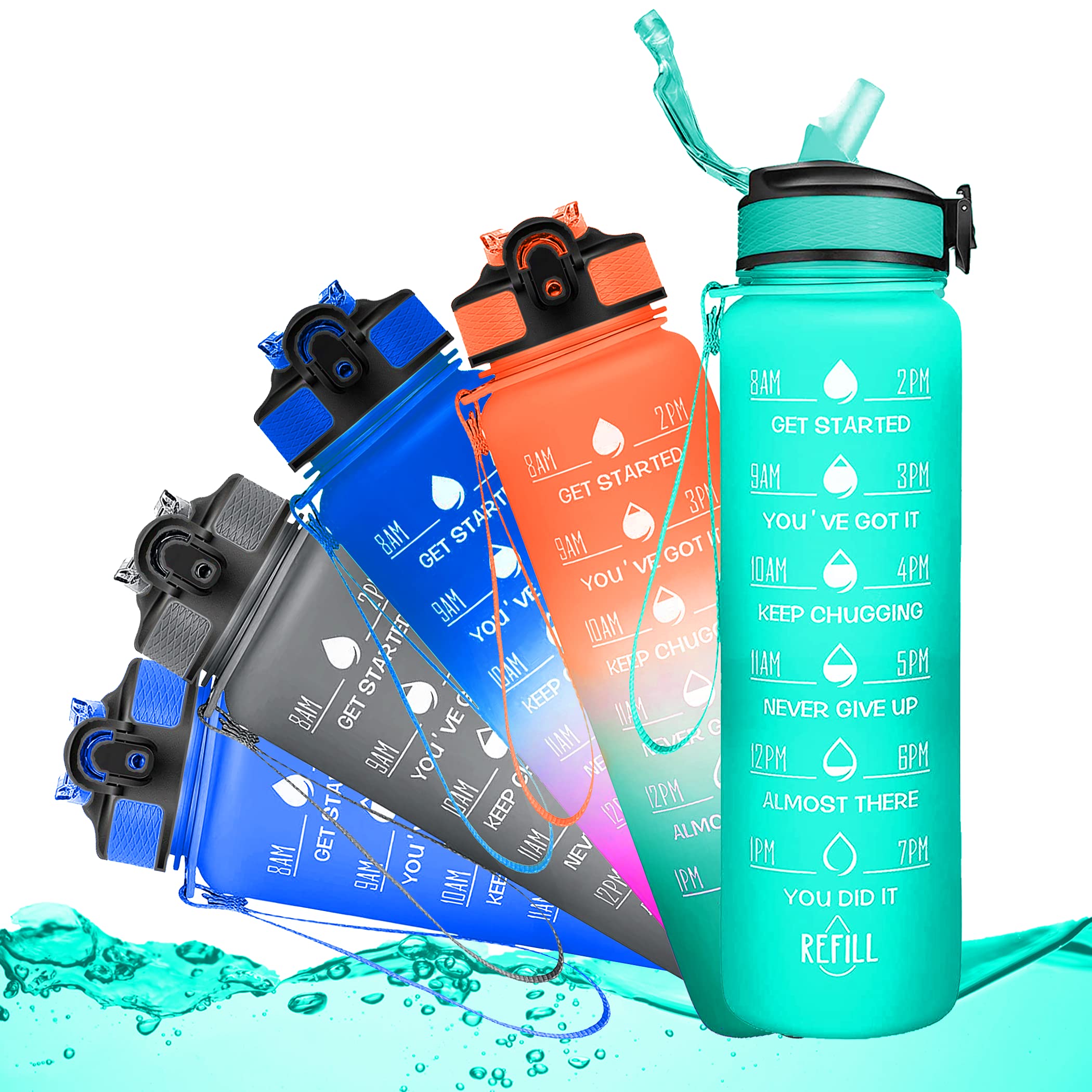 Buy Mojohydra Water Bottle with Straw, Drinks Bottle 1 litre