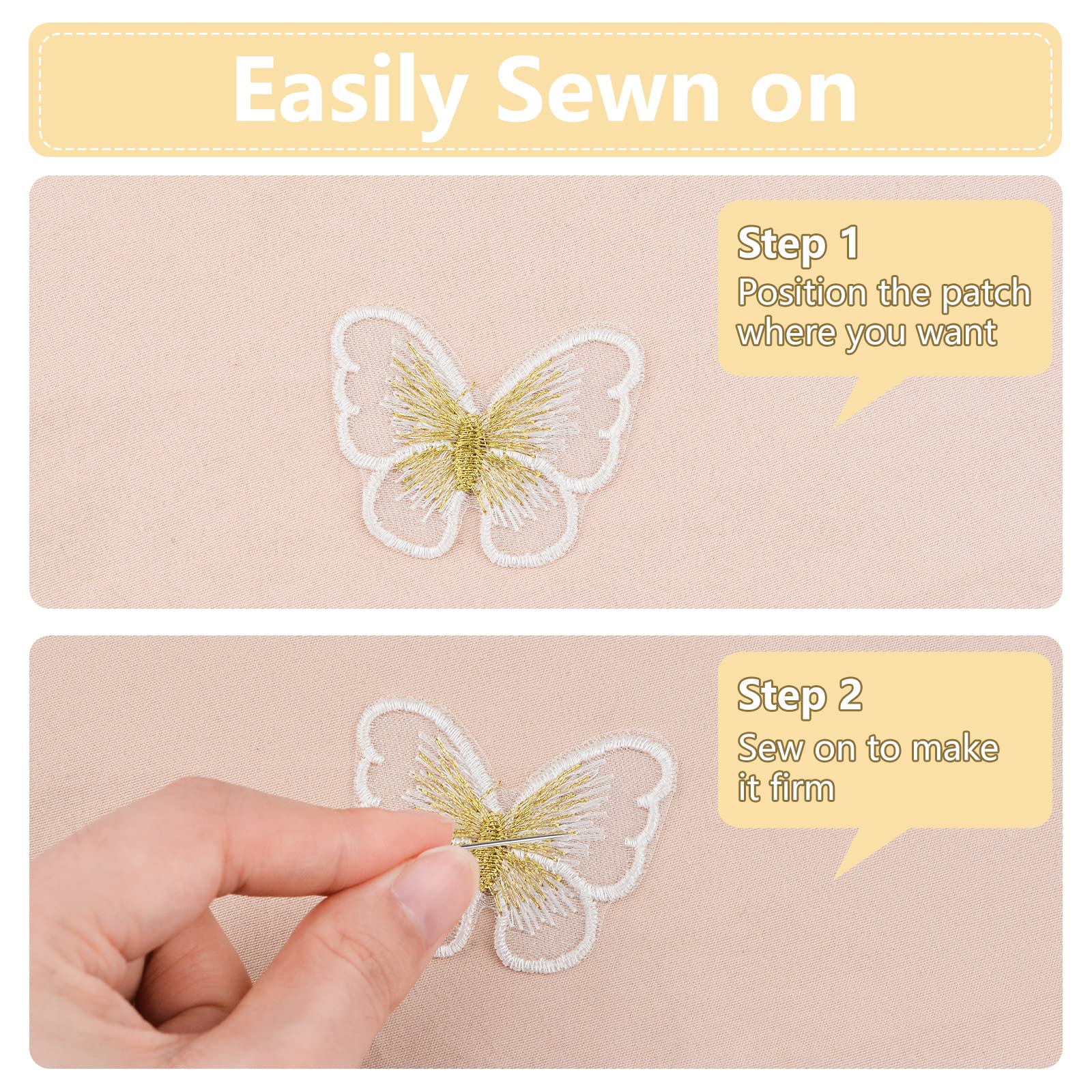 URROMA Butterfly Appliques Embellishments - Image 3