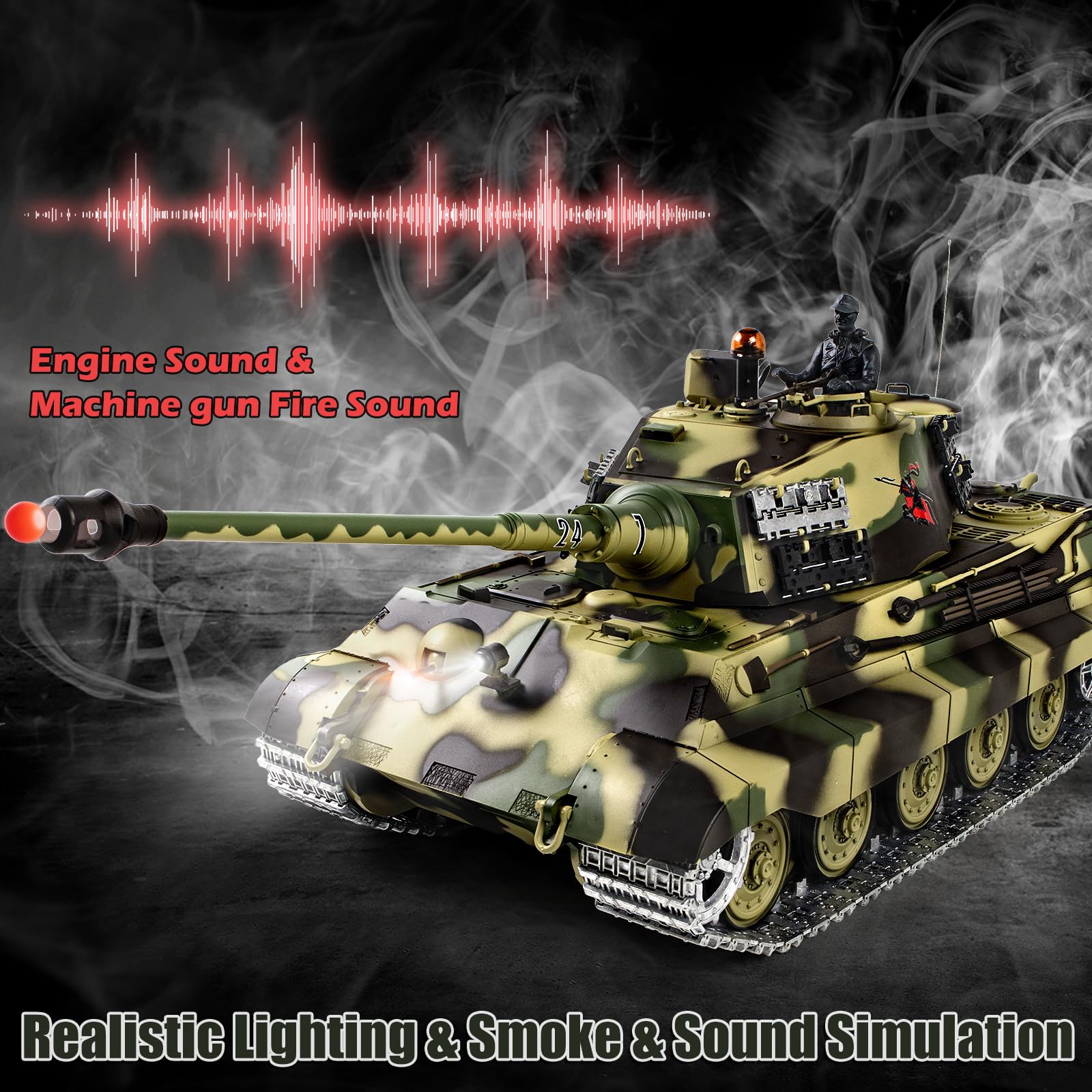 Heng Long 1:16 King Tiger Henschel Rc Tanque Con Humo Y Sonido Heng Long 1:16 King Tiger Henschel Rc Tanque Con Humo Y Sonido