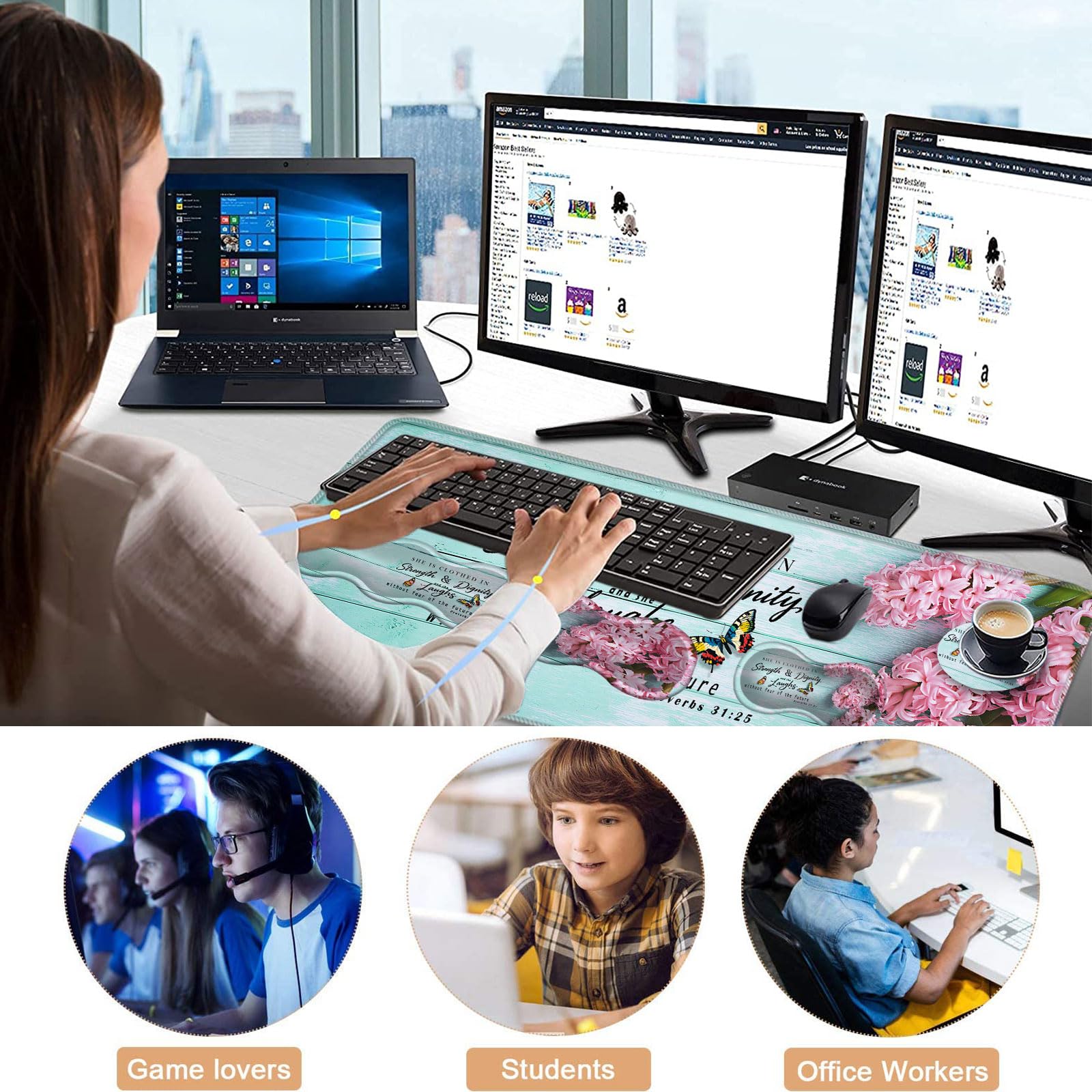 Ergonomic Wrist Rest & Mouse Pad Set - Pain Relief -7