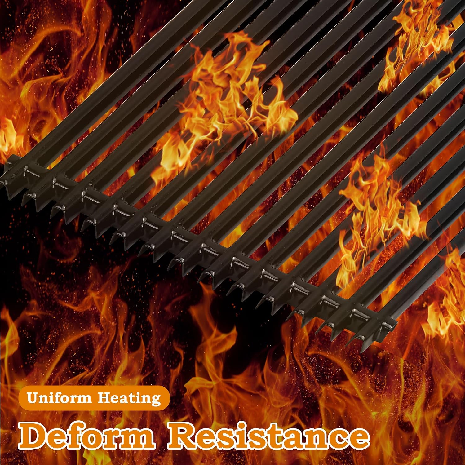 17 3/8 inch Grill Grates for Weber Spirit Grill Parts, Spirit 300 Series Grates E310 E320 E330 S310 S320 S330 Gas Grill Cooking Grids, Cast Iron Grill Grates Replacement for Weber 7525 7526