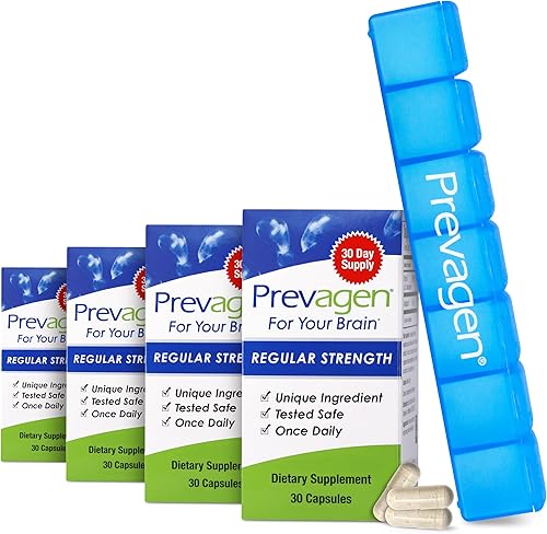 Prevagen Mejora la memoria fuerza regular 10 mg 30 cápsulas Paquete de 4 Con Apoaequorina y vitamina D y Prevagen 7 días Suplemento cerebral para Prevagen Mejora la memoria fuerza regular 10 mg 30 cápsulas Paquete de 4 Con Apoaequorina y vitamina D y Prevagen 7 días Suplemento cerebral para