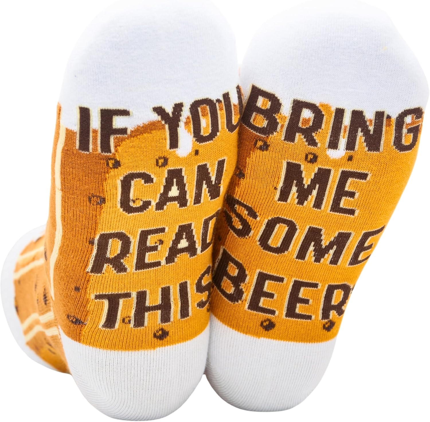InnoBeta Funny Beer Gifts for Men, Gifts for Beer Lovers, Funny Mens Novelty One Size Crew Socks