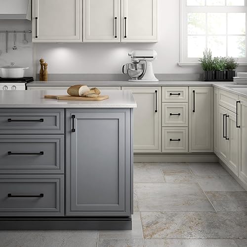 Miniatura 4 de Franklin Brass Parow - Manija para gabinete, negro mate, mango de cajón de 8-1316 pulgadas, paquete de 1, P41774K-FB-C