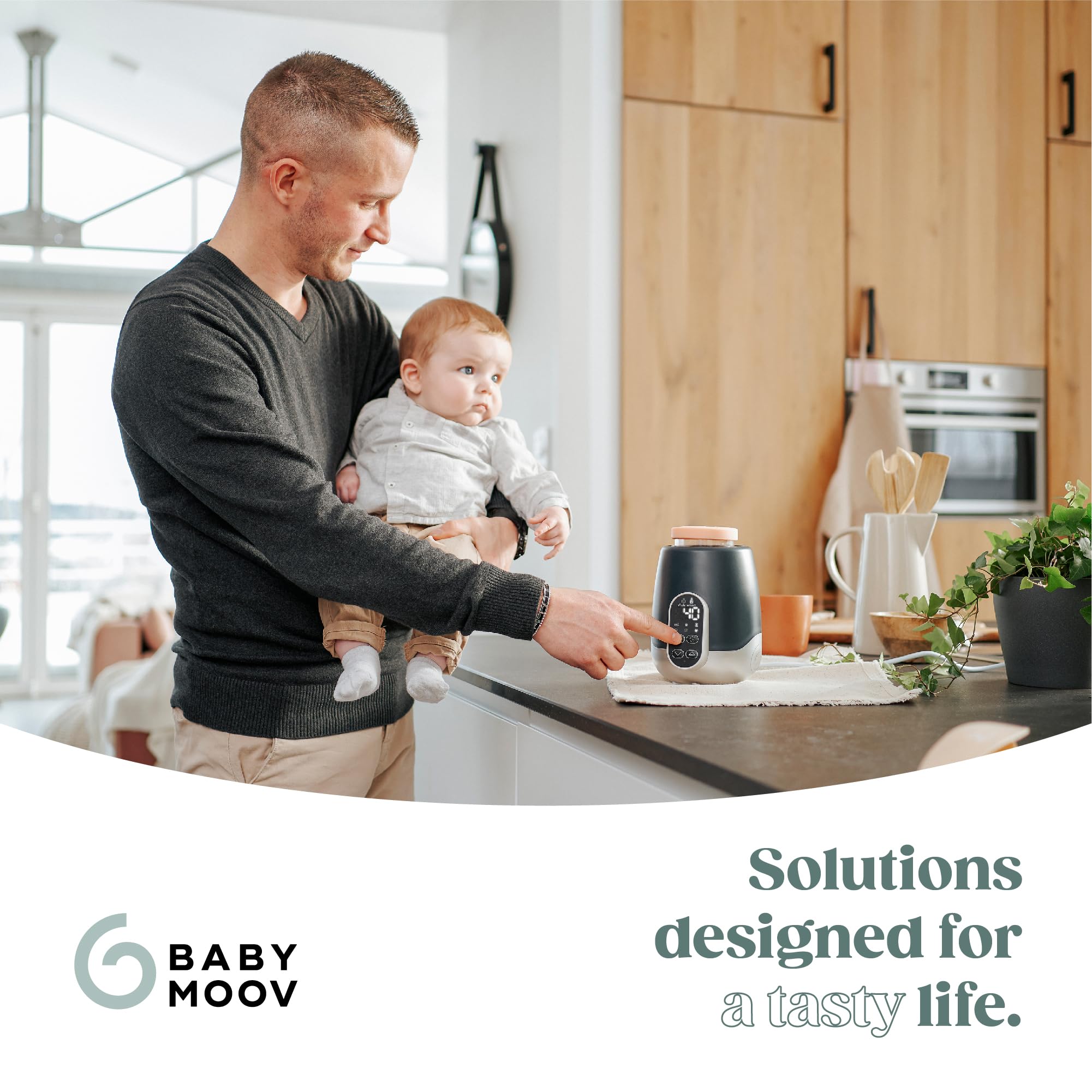 Babymoov NutriSmart podgrzewacz do butelek i mleka dla matki, do kąpieli parowej, programowalny, do domu i samochodu