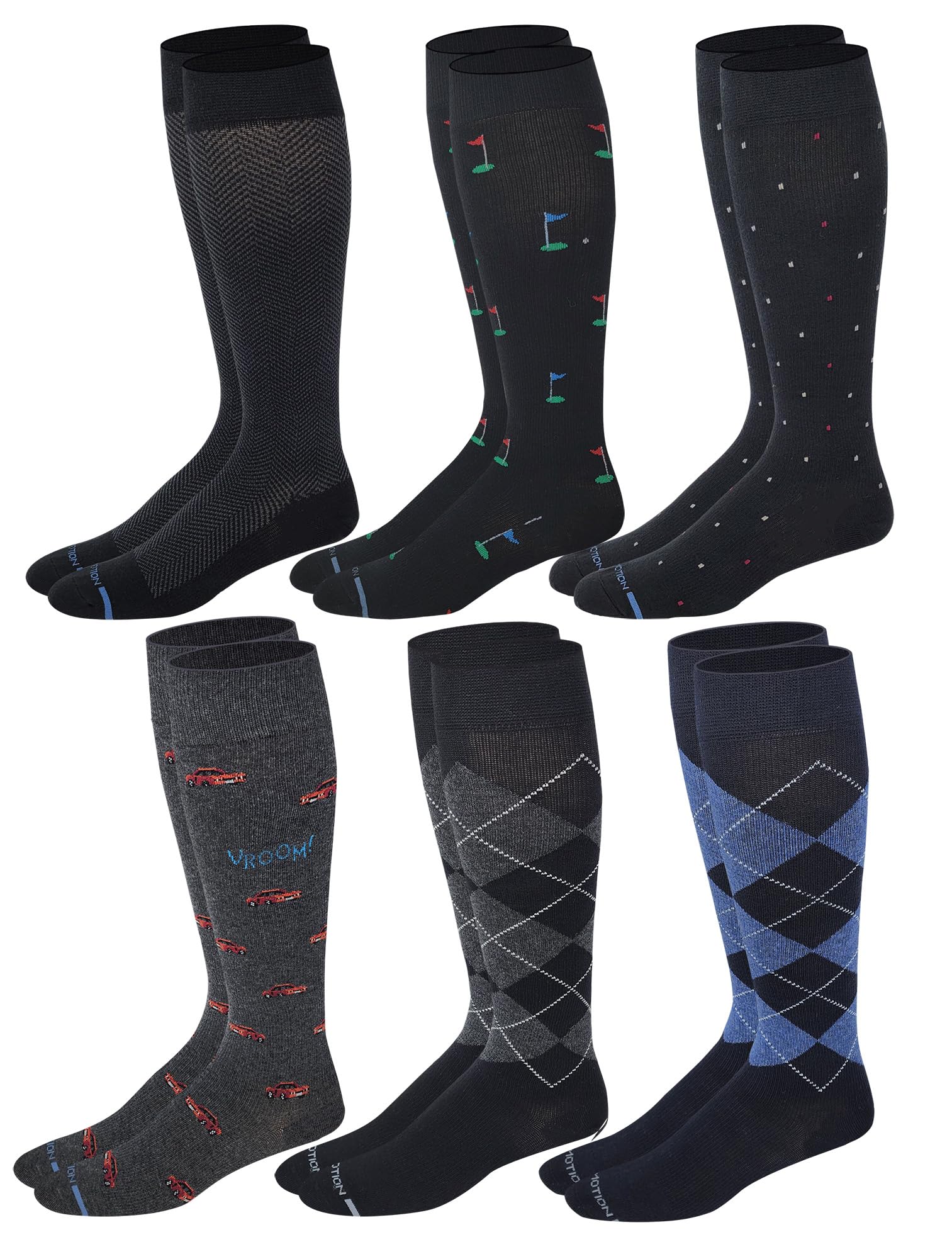 Dr. Motion Men's Knee High Compression Socks 8-15 mmHg - Compression Socks | Mubboo