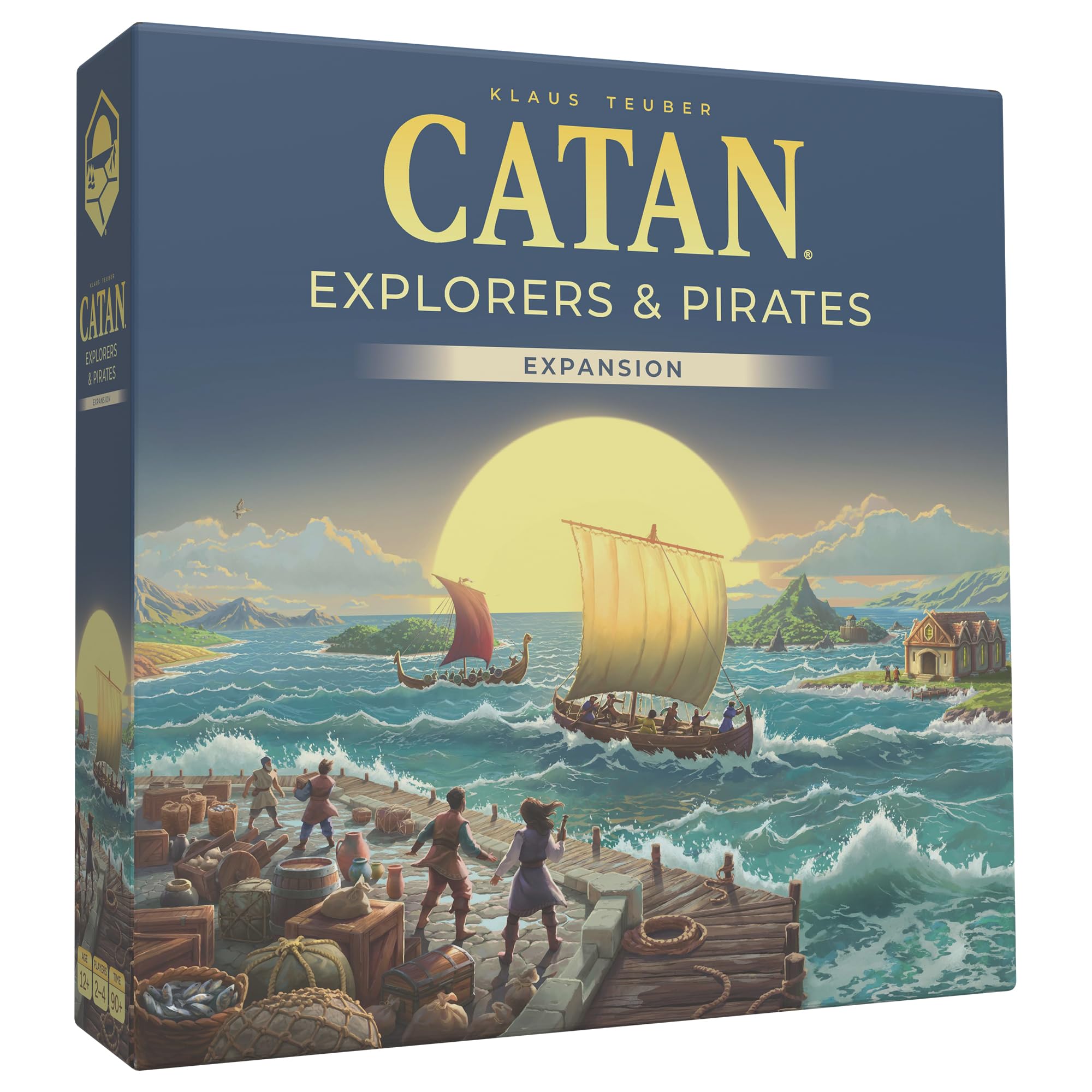 CATAN Explorers & Pirates Board Game Expansion (6th Edition) Embark on New Adventures, Strategy Game for Kids & Adults, Ages 12+, 3-4 Players, 90 Minute Playtime, Made by Catan Studio
