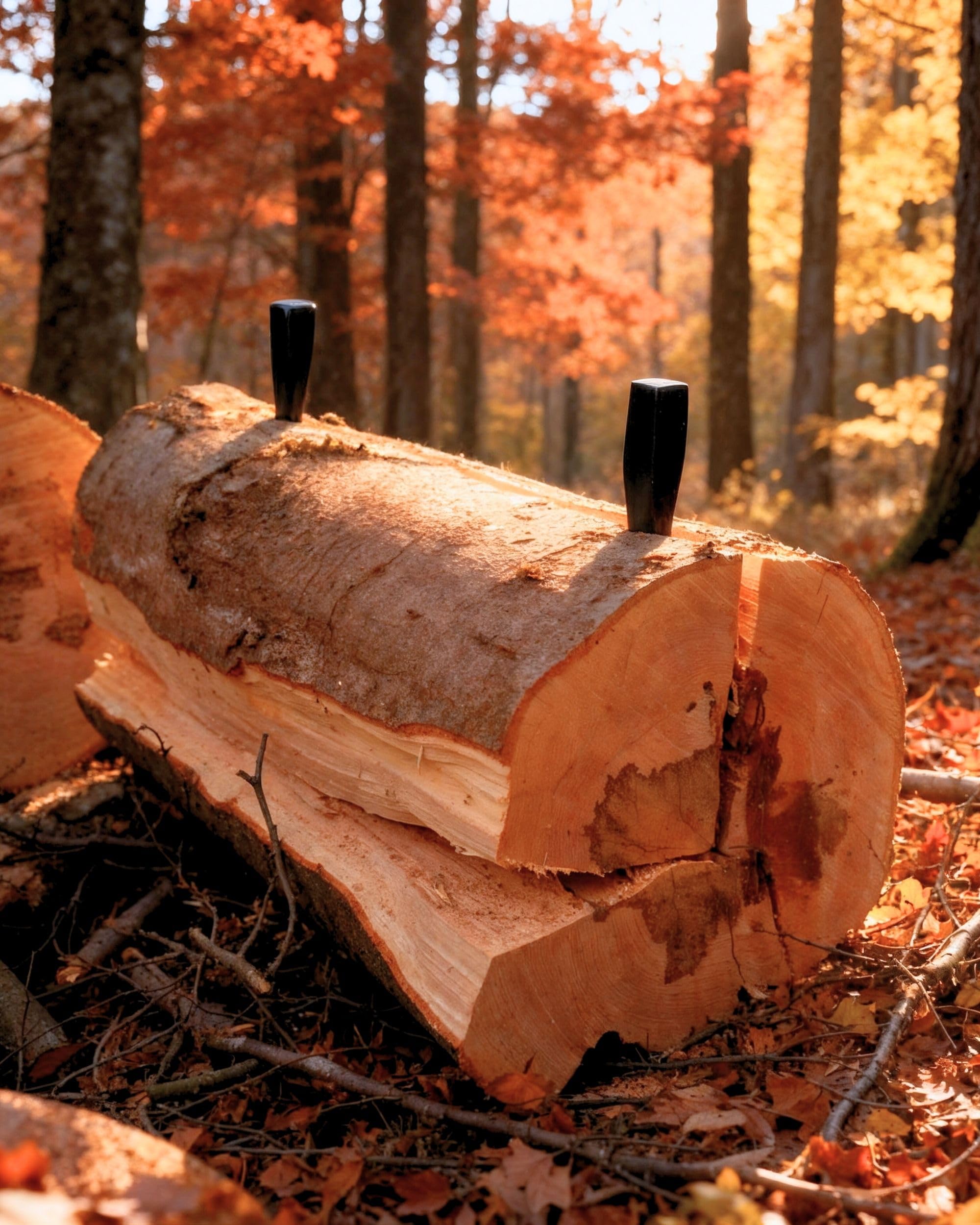 2x Langlebiger Spaltkeil für Holz Spaltkeil Holz spalten - Splitting Wedge Holzspaltkeil Grau - Treibkeil perfekt zum Holz spalten -2Kg