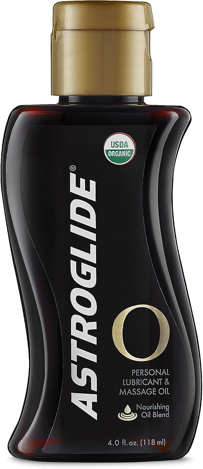 Astroglide O Organic, Essential Oil Based Personal Lubricant and Massage Oil, 4 oz.