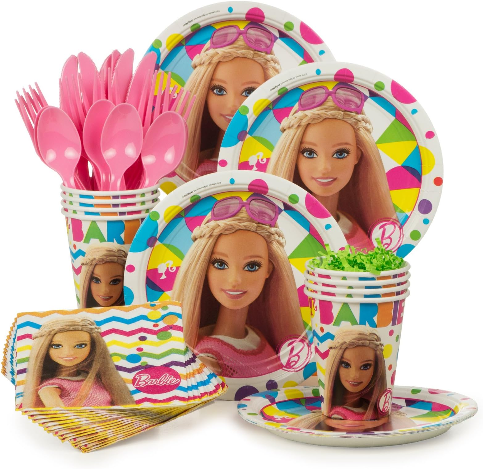 Costume SuperCenter Barbie Sparkle Standard Birthday Party Tableware Kit (Serves 8)