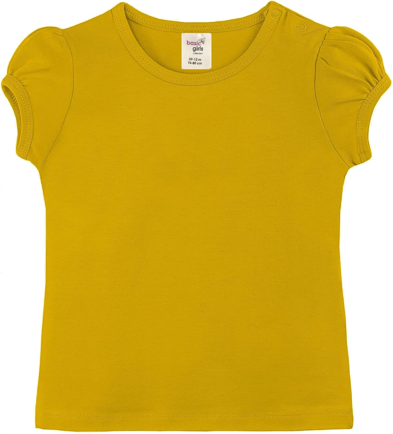 Lilax Baby Girls' Basic T-Shirt Short Sleeve Crewneck Tee