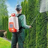 VEVOR Nebulizzatore Giardino 15L a Batteria da Spalla Serbatoio Ugelli Sostituibili 8 Pezzi con Bacchette per Irrigazione Prato Orto Serra Piante, Irroratrice Spruzzatrice a Zaino a Pressione 6,2bar - 8