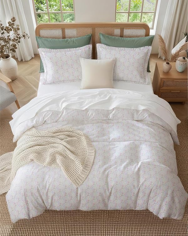 Duvet Cover Full Size - Floral Duvet Cover - 3 Piece - Wildflower Field by CGK Unlimited - Image 4