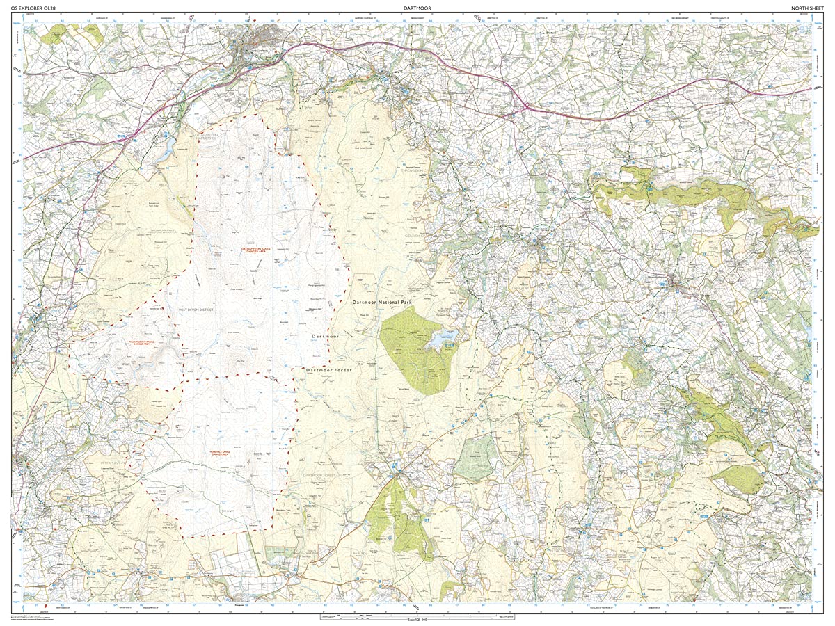 Dartmoor OS Explorer map OL28 Dartmoor
