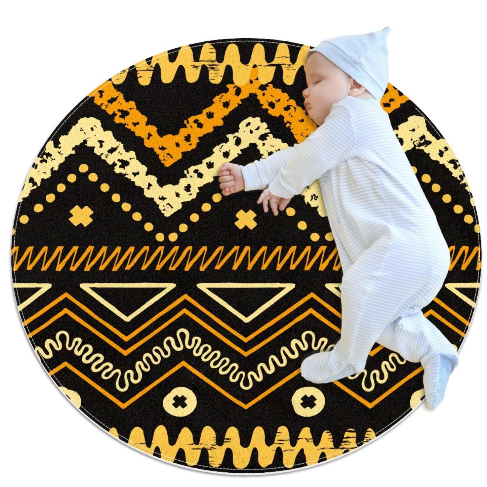 Tapis de salle de bain antidérapant rond pour chambre et canapé 1m