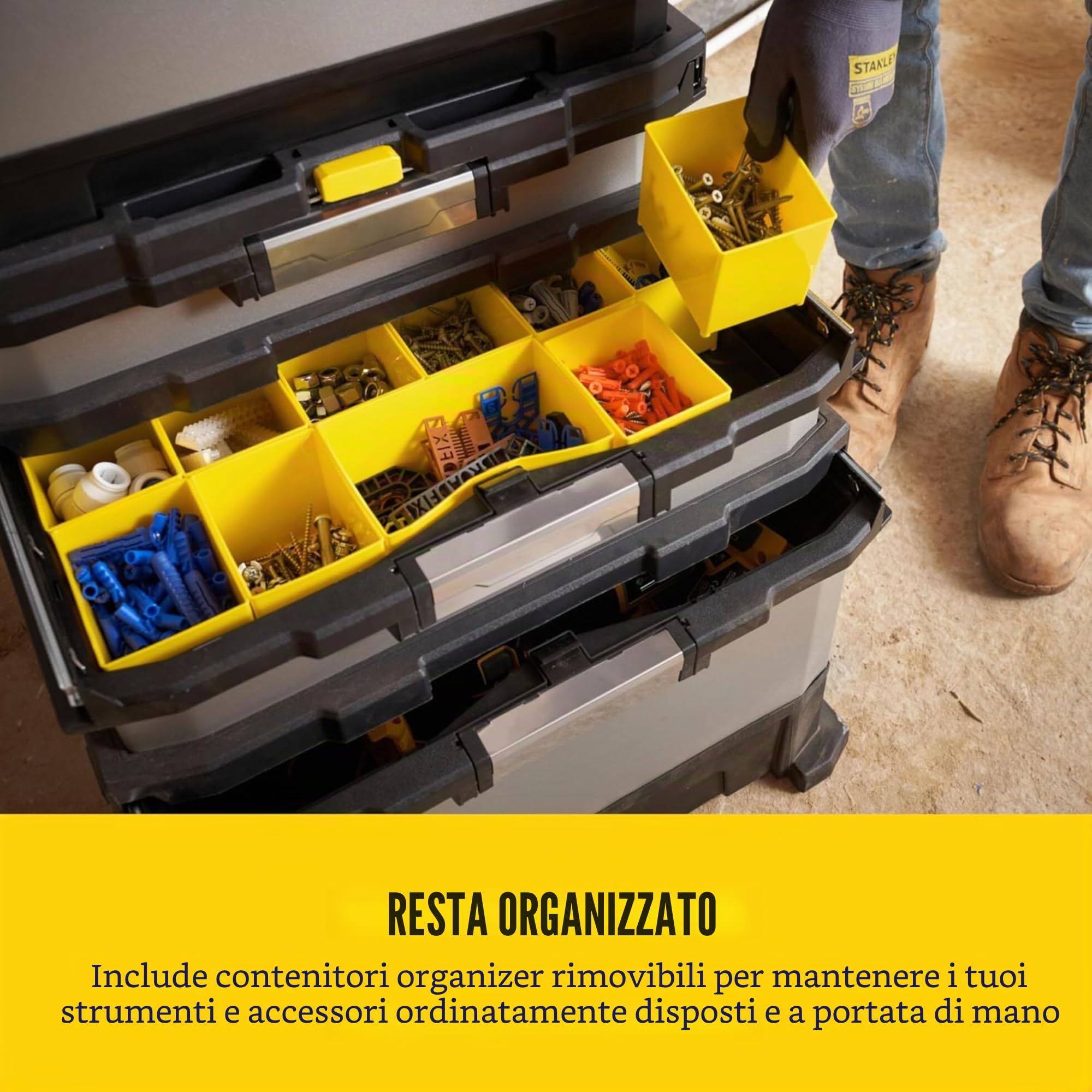 STANLEY FATMAX Carrello Porta Utensili 56.8 x 89.3 x 38.9 cm 1-95-622