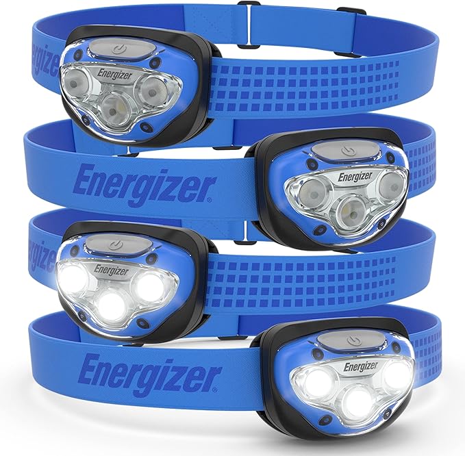 Energizer LED Headlamps PRO (4Pack), IPX4 Water Resistant Headlamps