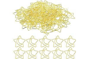 Cute Star Paper Clips: 60-Pack of Moon and Star Shaped Clips for Office & School