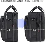 VANKEAN Laptop Bag Laptop Briefcase Fits Up to 18 Inch Laptops XXL Water-Repellent Gaming Computer Bag Messenger Shoulder Bag for Men and Women Expandable Capacity for Travel/Business/School- Black