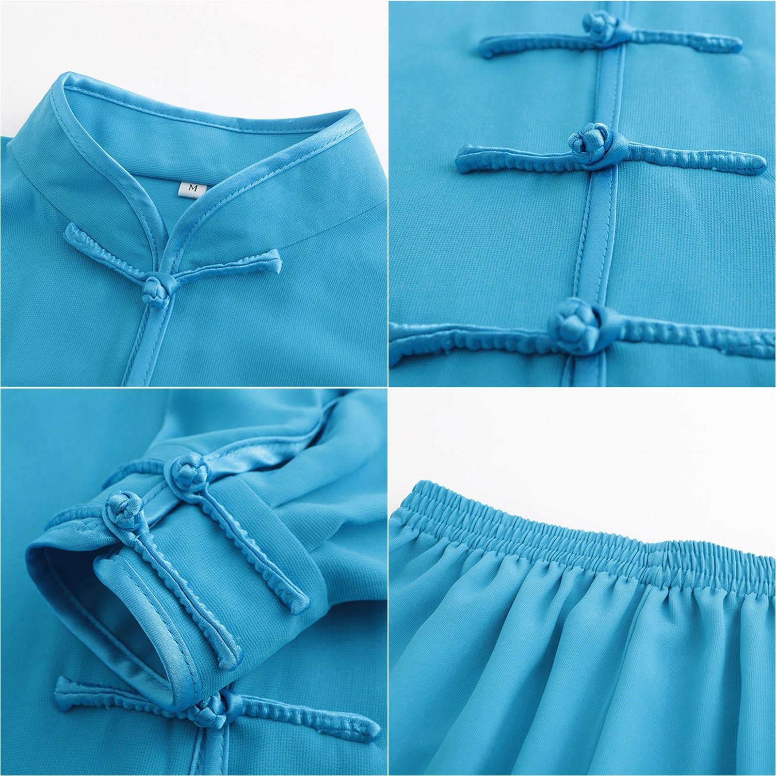 Tradizionale cinese Kung Fu Suit Tai Chi Uniforme Cinese Tradizionale Abbigliamento Arti Marziali Kung Fu Manica Lunga Uniforme per Uomini e Donne, Rose-XXL