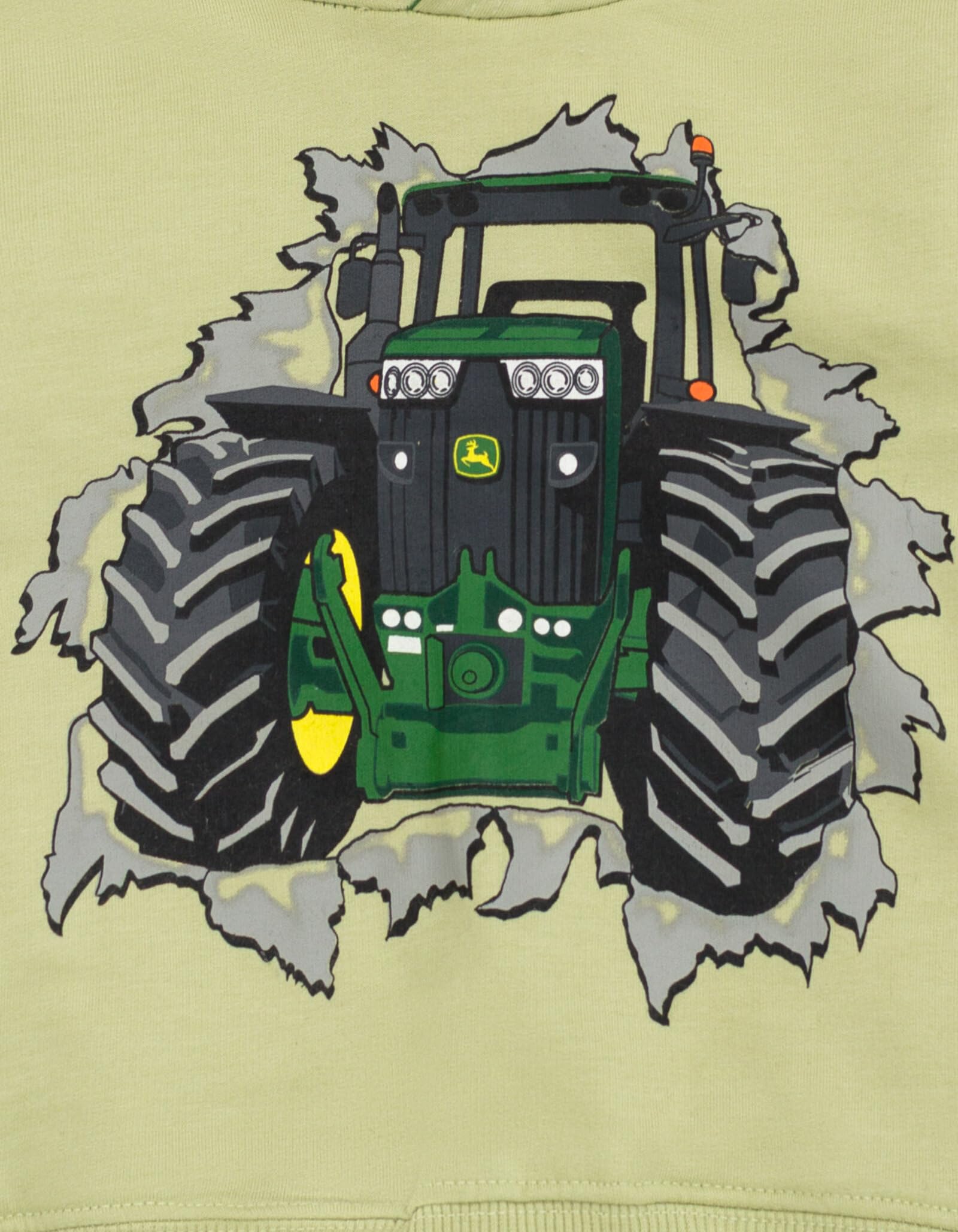 John Deere Felpa con cappuccio in pile per bambini grandi (2T - 14-16)