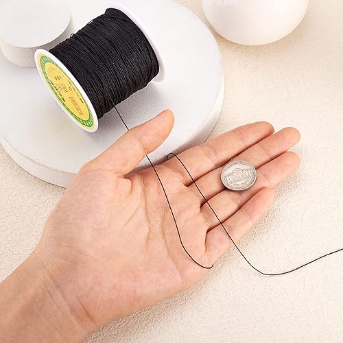Miniatura 3 de Pandahall - Cordón de nailon trenzado de 0.020 in, cuerda de nailon trenzado de 150 yardas con carrete de plástico para manualidades y fabricación