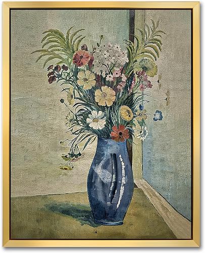 AIMAILON Vintage Gold Canvas Wall Art Framed Decor for Living Room Kitchen Color
