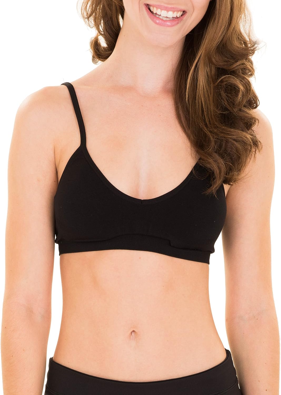 Caramel Cantina 4 Pack V Neck Padded Bralette Adjustable Straps - Image 3