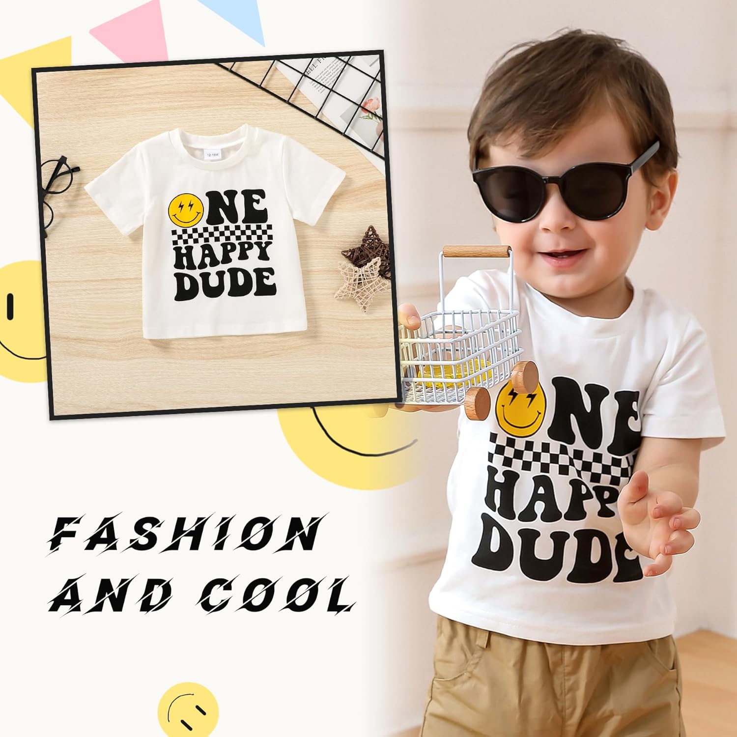 YOUNGER TREE Baby Boy Clothes 1 Year Old Clothes First Birthday Outfit Boy Short Sleeve T-Shirt Infant Summer Outfits - Image 3